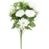 Piquet fleur artificielle rose et marguerite Ø25xH47cm blanc < Gifi Hot
