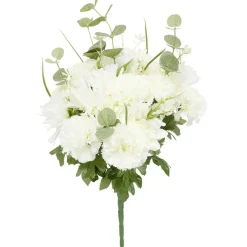 Piquet fleur artificielle Ø30xH48cm blanc