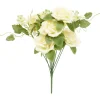 Piquet rose artificielle Ø18xH40cm jaune