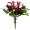 Piquet rose bouton H35 cm rose - Fleur artificielle 42 têtes