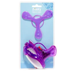Pistolet à eau avec disque volant plastique 13x3xH25cm (2 modèles)