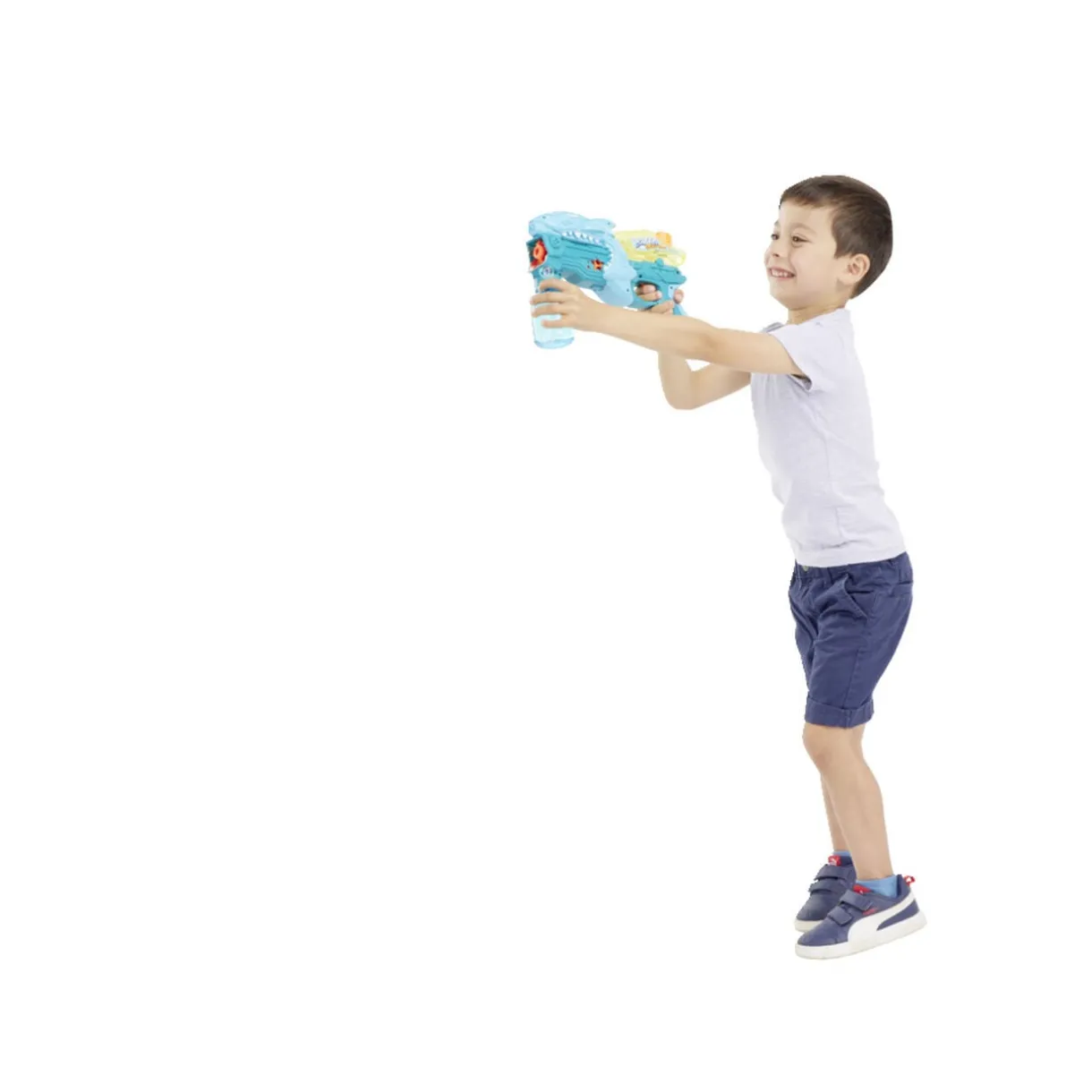 Pistolet à eau enfant requin lance bulle 27x6,5xH17,5cm (2 modèles) < Gifi Clearance