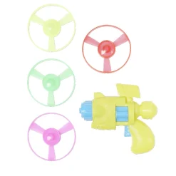 Pistolet lanceur avec 4 disques dont 1 lumineux Ø10,5xH11,5cm