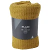 Plaid coton gaufré 130x160cm jaune < Gifi