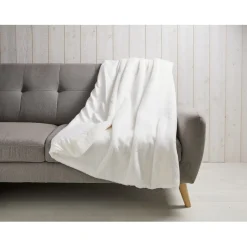 Plaid fausse fourrure - marron ou blanc