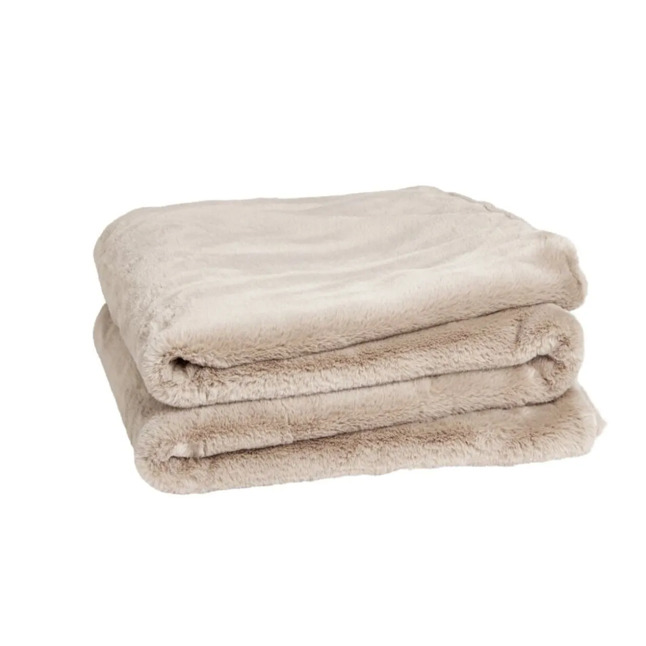 Plaid fausse fourrure - marron ou blanc