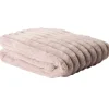Plaid flanelle stries en relief rose pâle130x160cm < Gifi Clearance