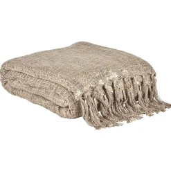Plaid à franges en polyester < Gifi Outlet