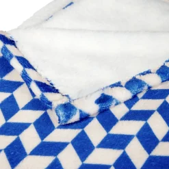 Plaid motif chevrons bicolore 130x160cm (2 modèles jaune ou bleu) < Gifi Discount