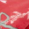 Plaid Noël imprimé guirlande Noël polyester L160X130 cm rouge < Gifi Discount