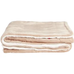 Plaid pilou pilou marron 127x152cm