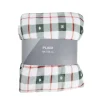 Plaid pilou pilou sherpa blanc motif tartan vert 120x150cm < Gifi Outlet