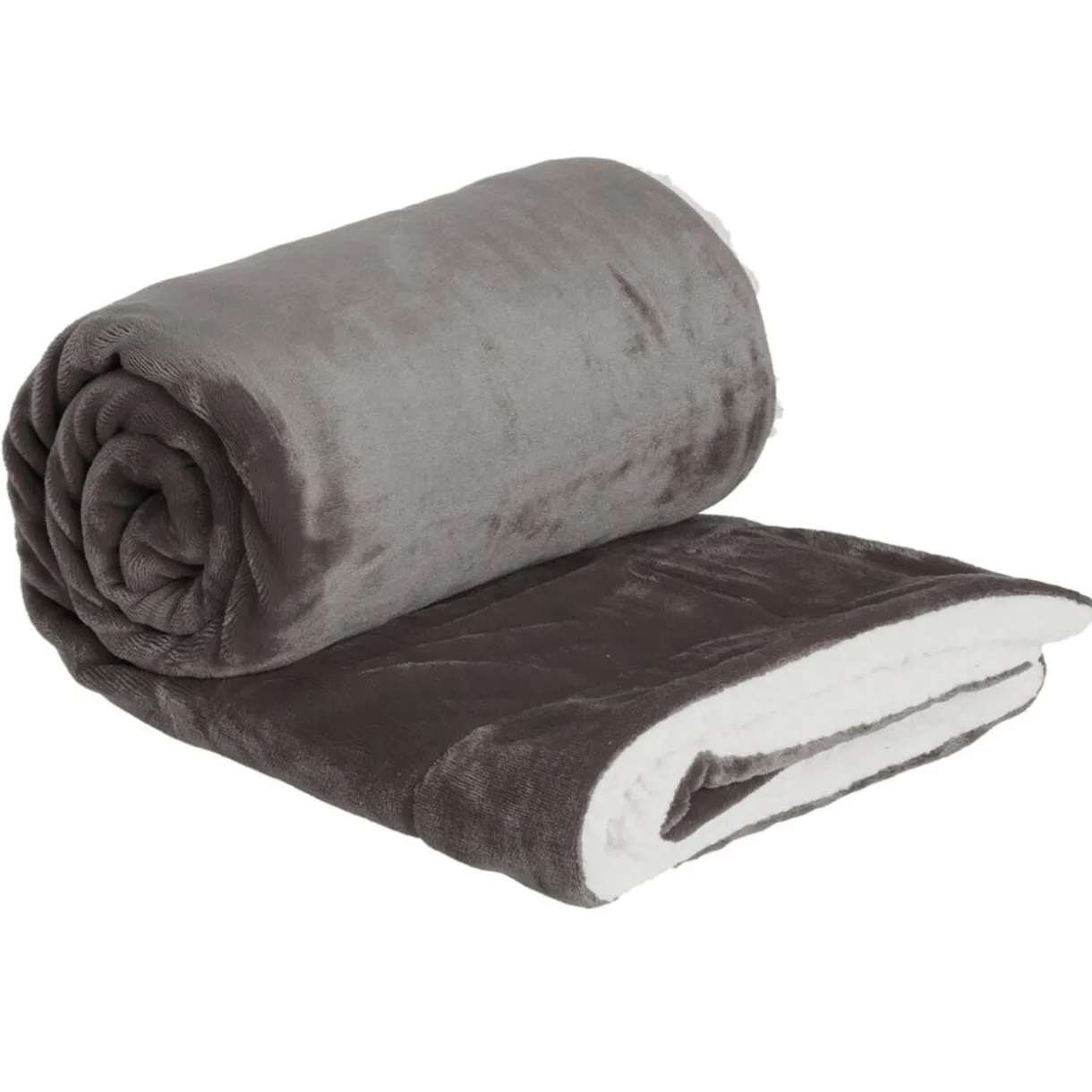 Plaid pilou pilou 127x152cm gris foncé < Gifi Clearance