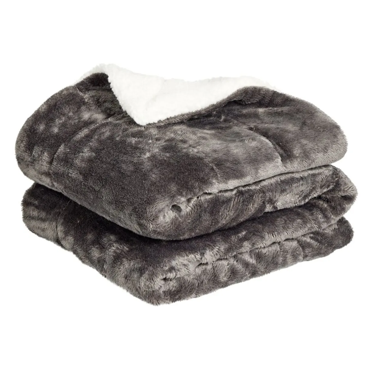 Plaid pilou pilou 127x152cm gris foncé < Gifi Clearance