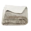 Plaid pilou pilou 127x152cm gris taupe < Gifi Clearance