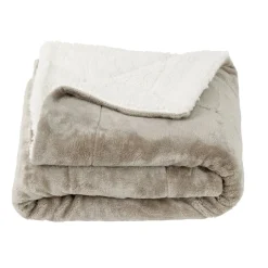 Plaid pilou pilou 127x152cm gris taupe < Gifi Clearance