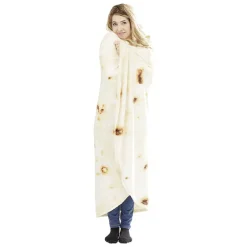 Plaid rond imitation burrito Ø150cm