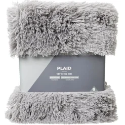 Plaid shaggy doublure polaire 152 x 127 cm