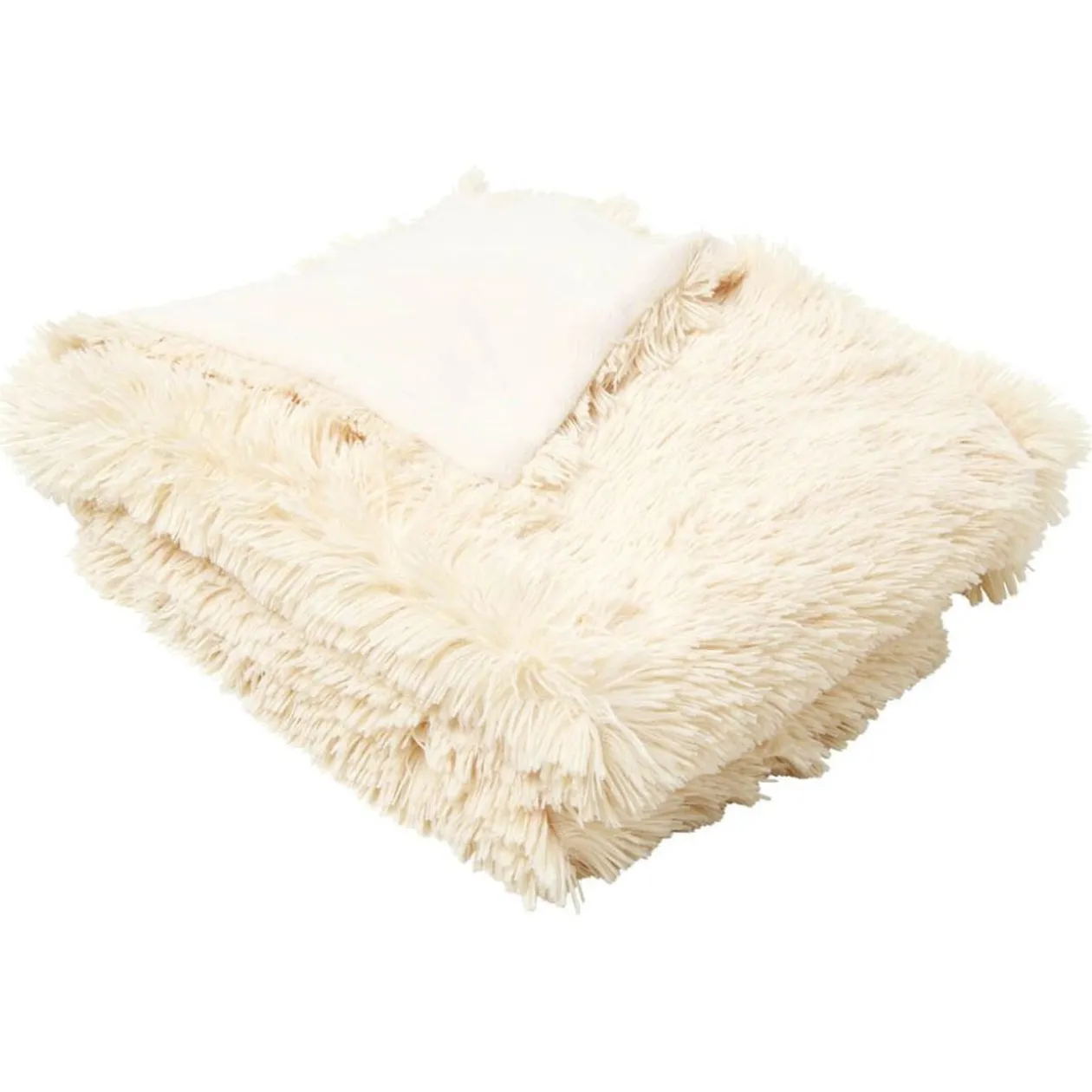Plaid shaggy doublure polaire 152 x 127 cm