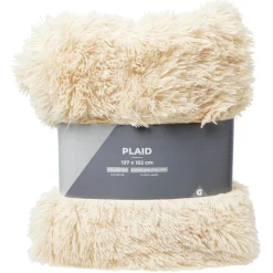 Plaid shaggy doublure polaire 152 x 127 cm