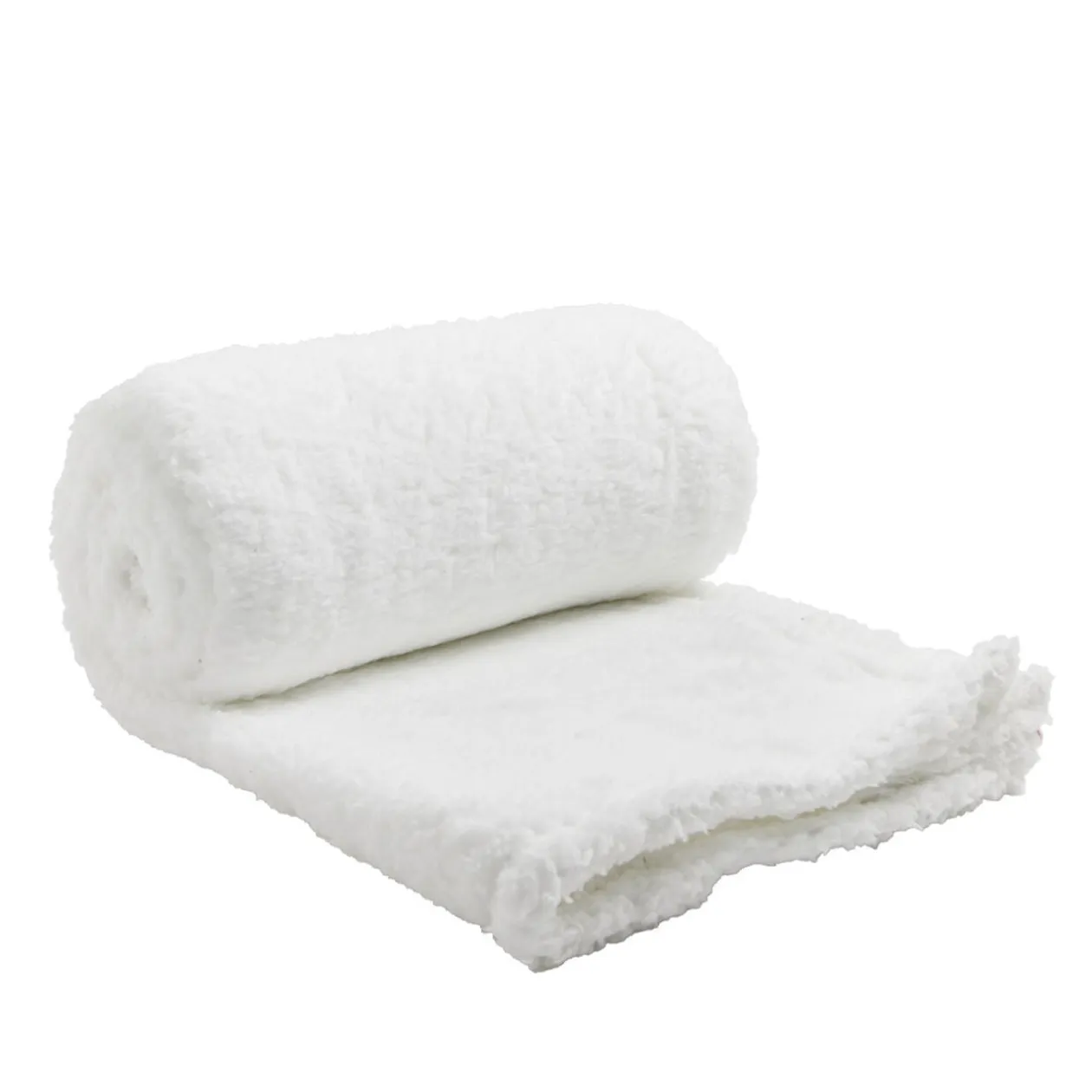 Plaid sherpa blanc L130x160cm