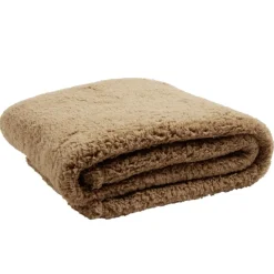 Plaid sherpa brun L130x160cm < Gifi Online