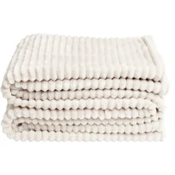 Plaid sherpa flanelle marron 130x160cm