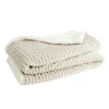 Plaid sherpa flanelle 130x160cm jacquard petits carreaux en relief (4 modèles) < Gifi Discount
