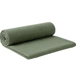 Plaid été gaze de coton vert 120x150cm < Gifi Best