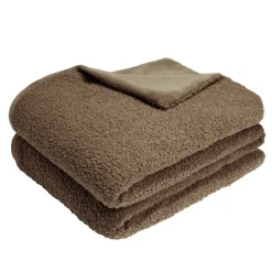 Plaid tissu bouclette marron 130x160cm < Gifi Online