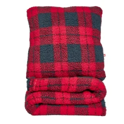 Plaid 130x160cm avec coussin 45x45cm motif tartan - 3 modèles < Gifi Online