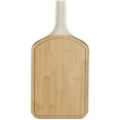 Planche à découper 2en1 bambou et support plastique coulissant blanc 21x42cm