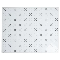 Planche à découper en verre blanc motif noir 30x38cm < Gifi