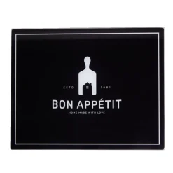 Planche à découper en verre noir Bon appétit 30x38cm < Gifi Discount