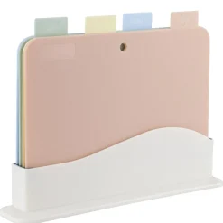 Planche à découper x4 plastique avec support 23,5x29cm