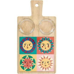 Planche de présentation apéritif bambou avec 2 ramequins 32x17x1cm < Gifi Best