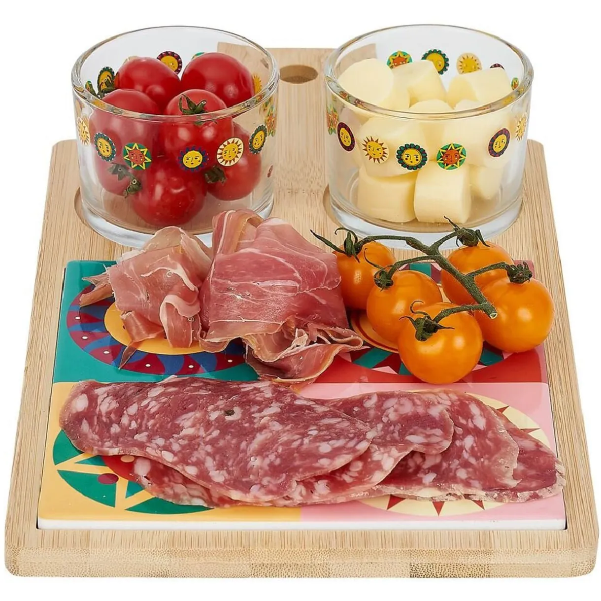 Planche de présentation apéritif bambou avec 2 ramequins 32x17x1cm < Gifi Best