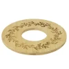 Planche de présentation en bois gravé motif couronne L25X25XH1,2 cm < Gifi