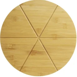 Planche à pizza bambou 6 parts prédécoupées Ø31cm < Gifi Hot