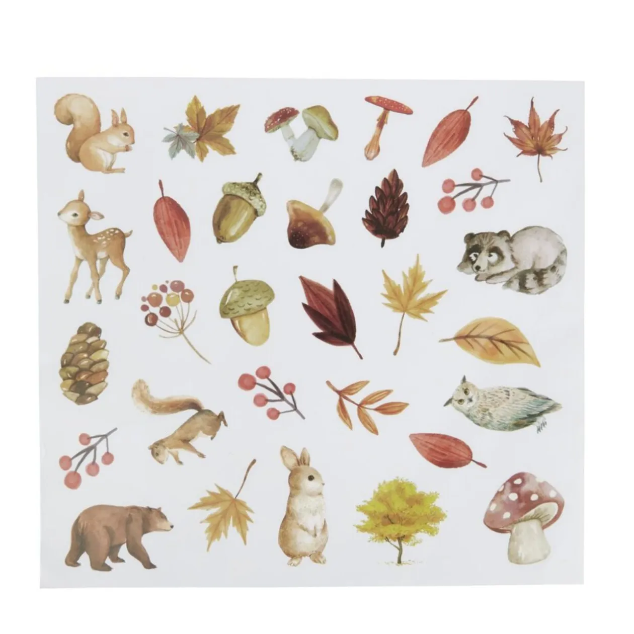 Planche stickers thème automne