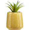 Plante artificielle dans pot en céramique jaune Ø11,5xH17,5cm < Gifi Clearance