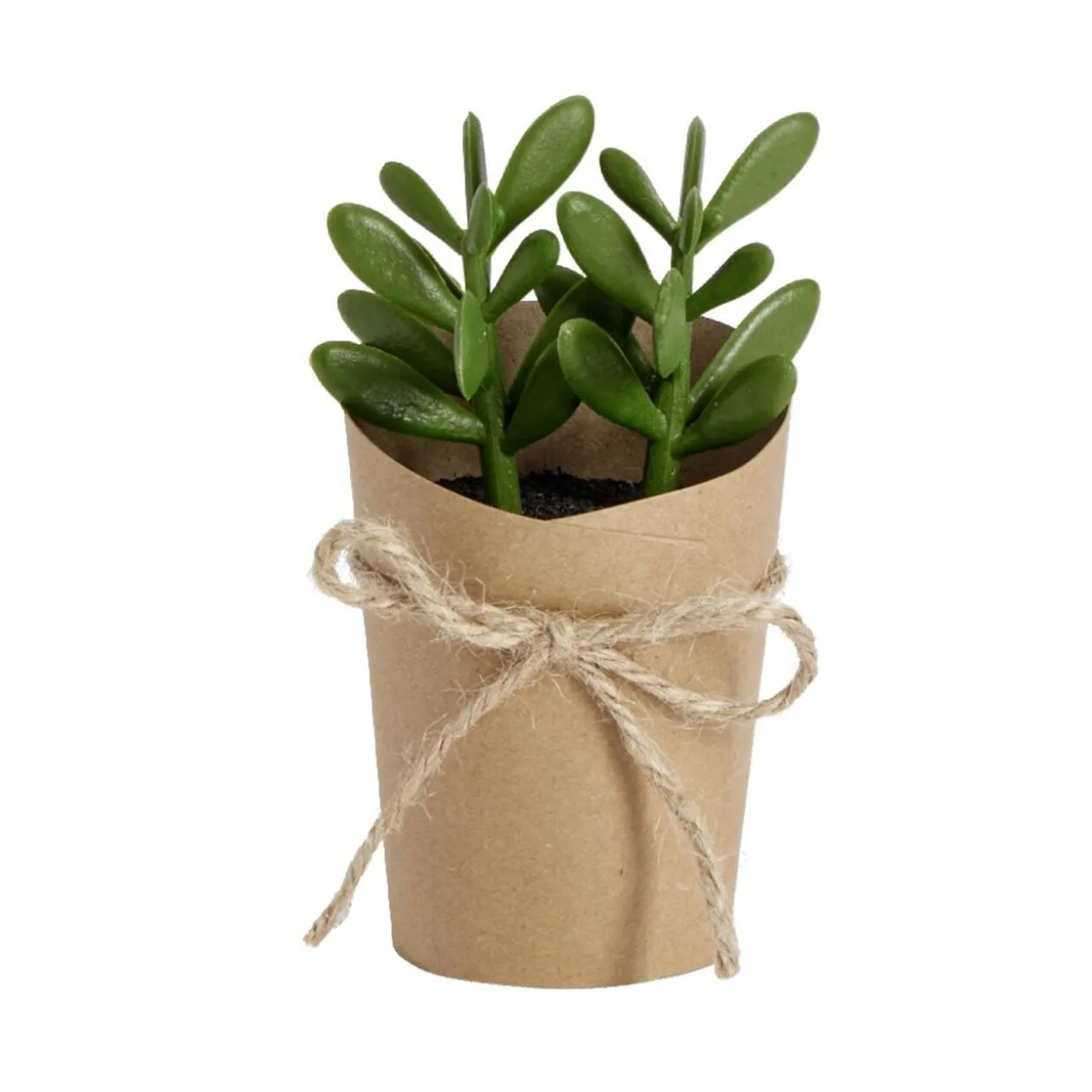 Plante artificielle en pot kraft succulente Ø5xH12cm - 3 modèles