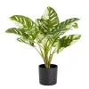 Plante artificielle en pot monstera vert 15 feuilles H50cm - 2 modèles < Gifi New
