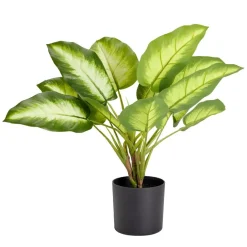 Plante artificielle en pot monstera vert 15 feuilles H50cm - 2 modèles < Gifi New