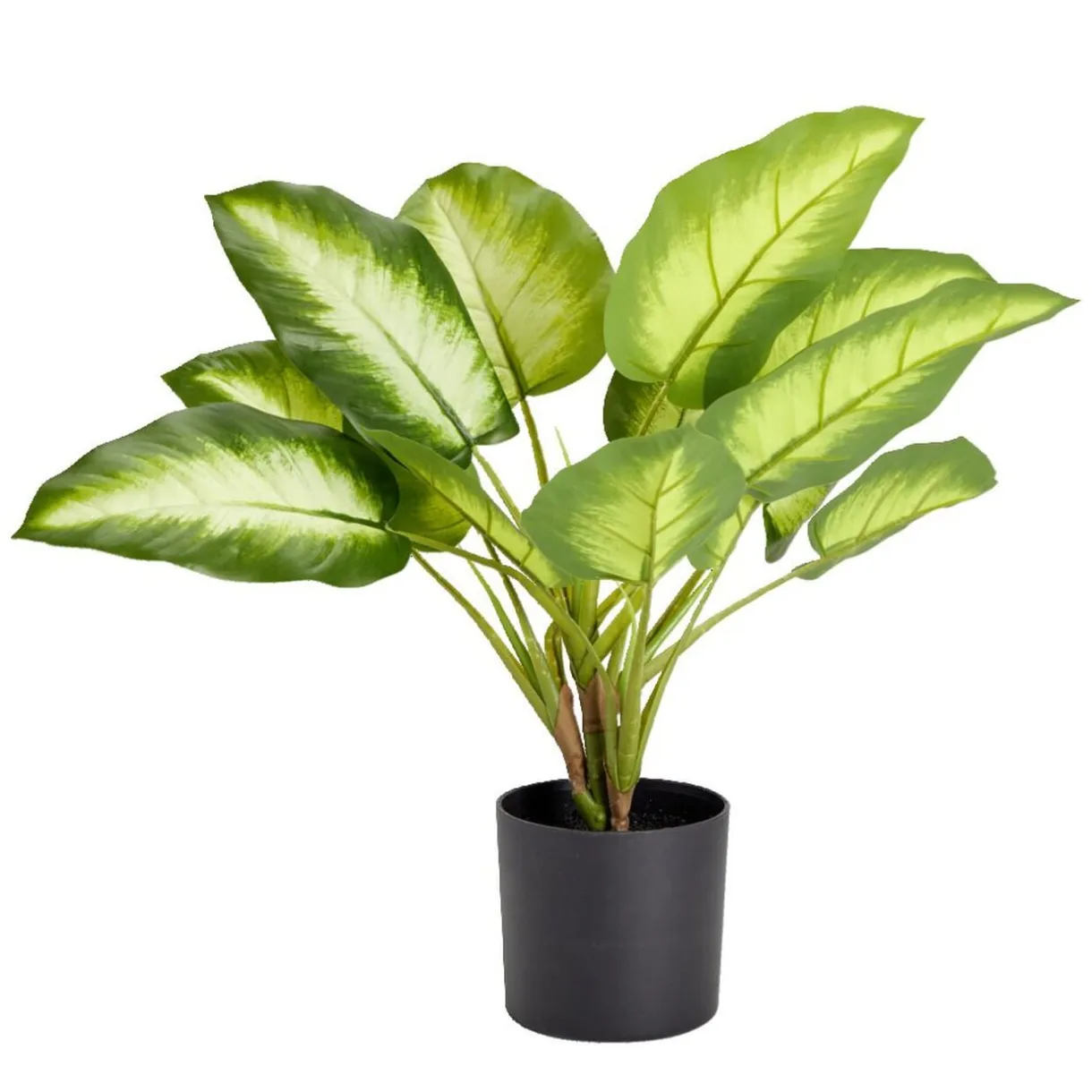 Plante artificielle en pot monstera vert 15 feuilles H50cm - 2 modèles < Gifi New