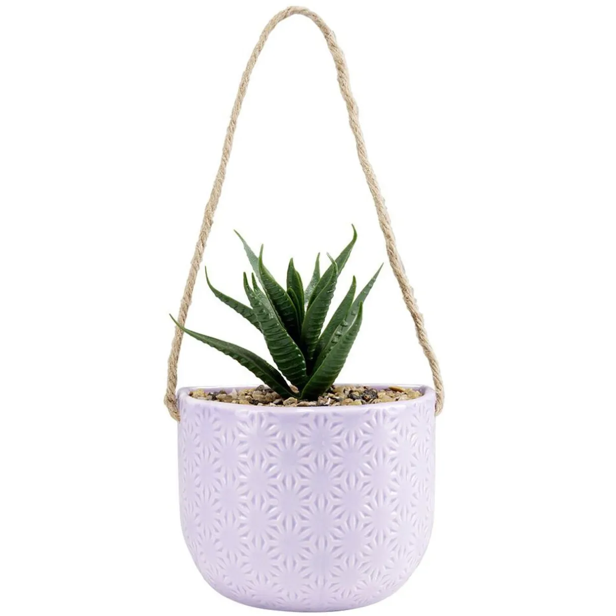 Plante artificielle pot céramique avec corde < Gifi Outlet