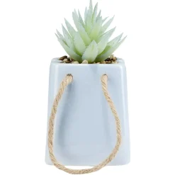 Plante artificielle pot céramique avec corde < Gifi Outlet