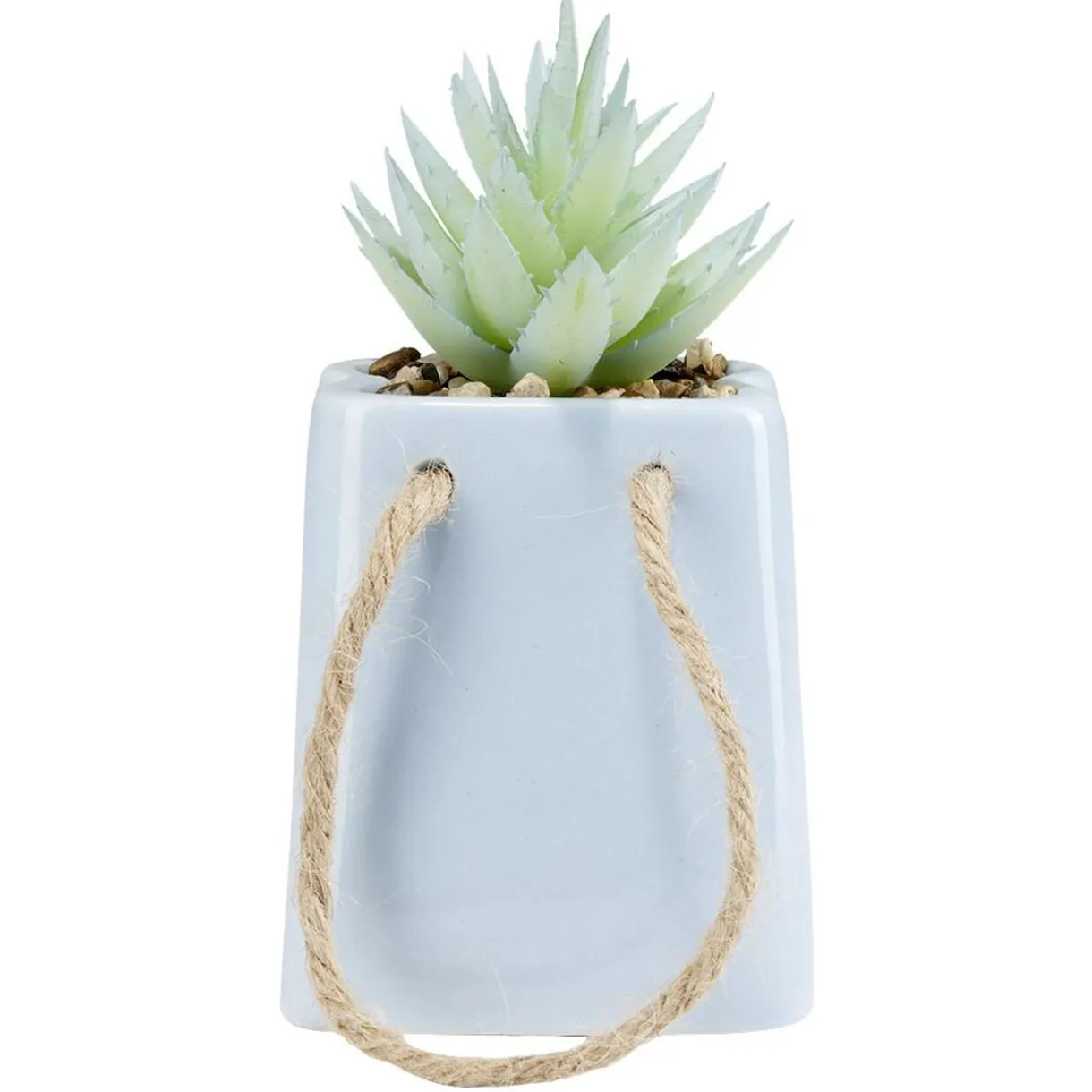 Plante artificielle pot céramique avec corde < Gifi Outlet