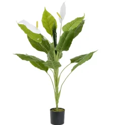 Plante artificielle spathiphyllium vert Ø30xH90cm < Gifi New