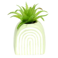 Plante grasse artificielle H9cm pot ciment (3 modèles) < Gifi Discount